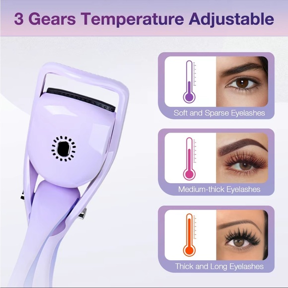 IDN Heated Eyelash Curlers with 3 Heating Modes Compact Making Easy to Use Tools - Picture 2 of 7
